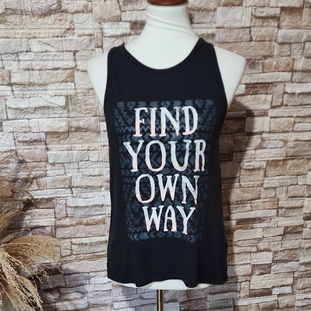 Calia By Carrie Underwood Black Graphic Tank Top